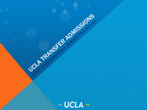 UCLA Transfer Admissions presentation, 10/2013
