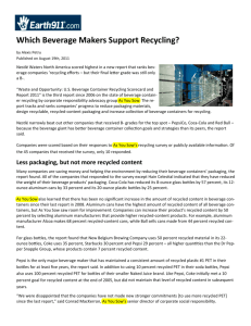 Which Beverage Makers Support Recycling?