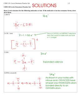 Lewis Structures Practice Worksheet
