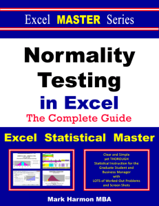 Normality Testing - Excel Master Series