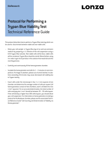 Protocol for Performing a Trypan Blue Viability Test
