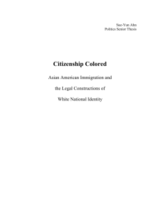 Citizenship Colored - Department of Politics, New York University