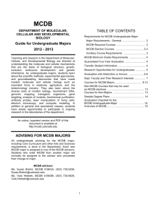 MCDB Undergraduate Guide 2012-2013