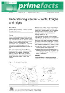 Understanding weather - fronts, troughs and ridges
