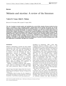 Melanin and nicotine: A review of the literature