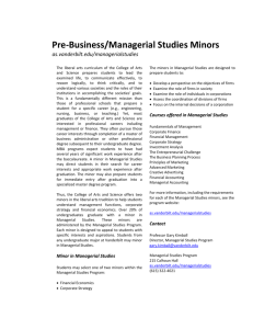 Pre-Business/Managerial Studies Minors