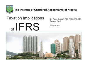 Taxation implications of IFRS