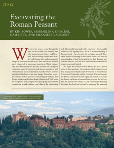 Excavating the Roman Peasant - University of Pennsylvania