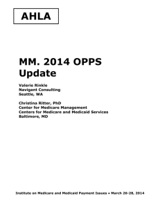 MM. 2014 OPPS Update - The American Health Lawyers Association