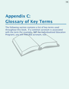 Glossary of Key Terms - Illinois State Board of Education