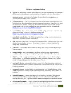 US Higher Education Glossary - University of South Florida