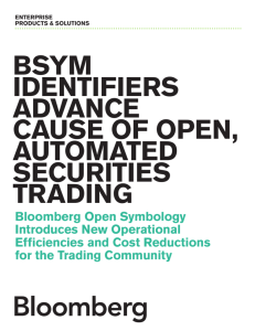 (BSYM) Identifiers - Bloomberg Open Symbology