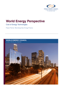 World Energy Perspective: Cost of Energy Technologies