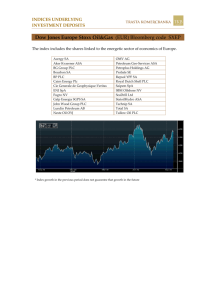 Dow Jones Europe Stoxx Oil&Gas (EUR) Bloomberg code SXEP