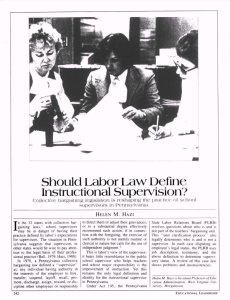 Should Labor Law Define Instructional Supervision?