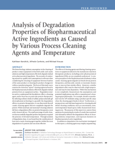 Analysis of Degradation Properties of