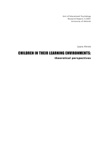 children in their learning environments - E-thesis