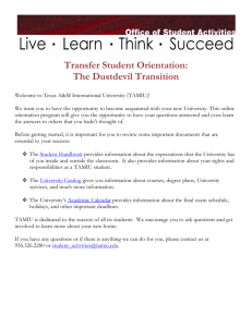 Transfer Student Orientation: The Dustdevil Transition