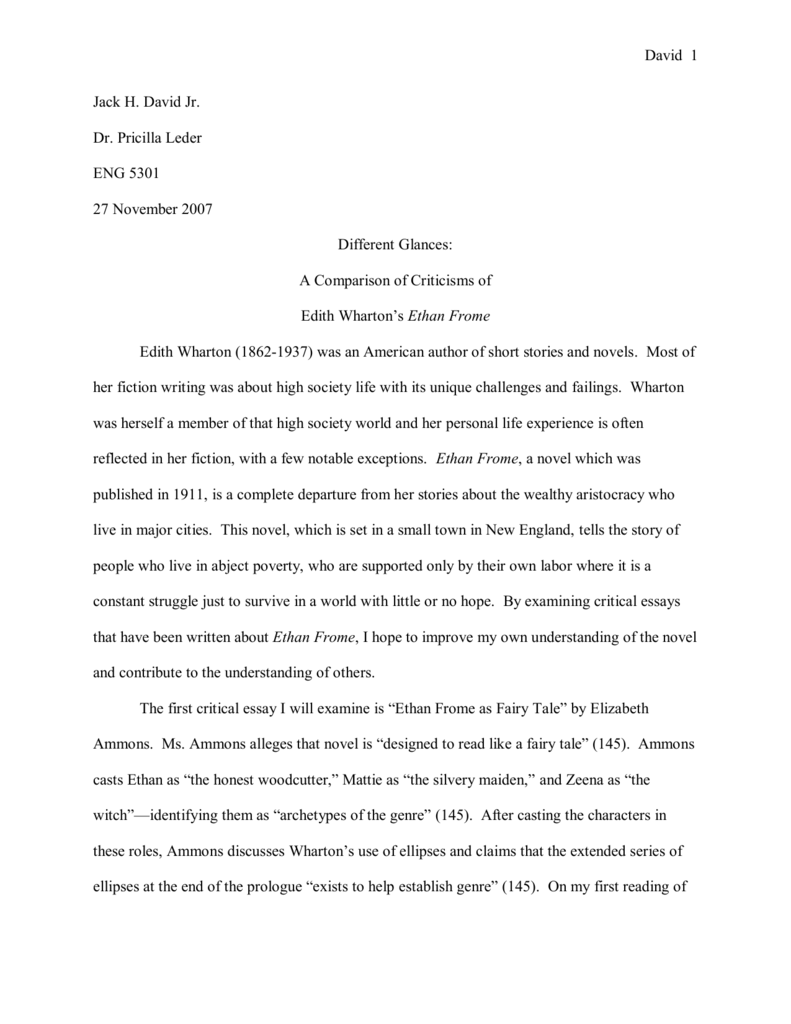 Реферат: Ethan Frome Essay Research Paper In the