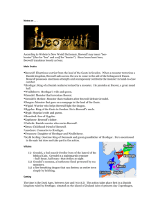 Notes on . . . According to Webster's New World Dictionary, Beowulf