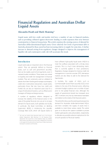 Financial Regulation and Australian Dollar Liquid Assets