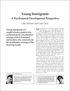 (2004). Young Immigrants: A Psychosocial Development