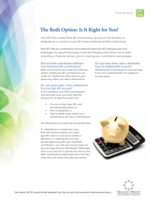The Roth Option: Is It Right for You?