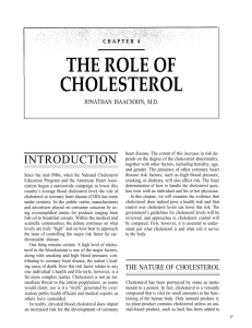 THE ROLE OF CHOLESTEROL