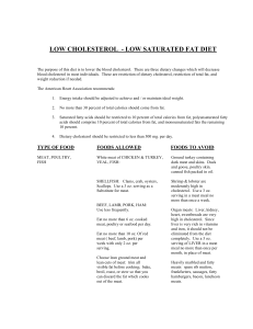 low cholesterol - Premier Cardiology