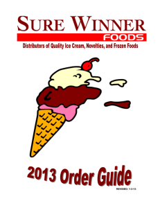 2013 order guide - Sure Winner Foods