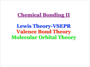 Chemical Bonding II Lewis Theory