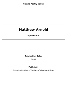 Matthew Arnold - poems