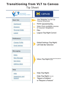 Transitioning from VLT to Canvas - University of Michigan