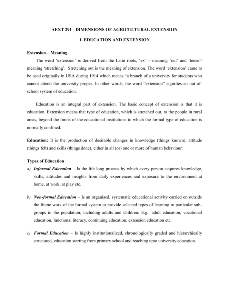 Education And Extension