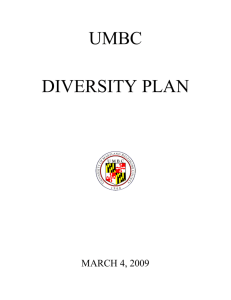 UMBC Diversity Plan - Office of the Provost