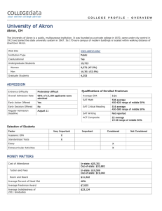 University of Akron College Profile Print Version