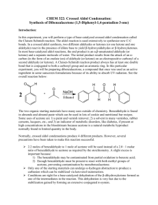 CHEM 322: Crossed Aldol Condensation
