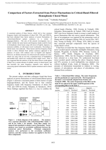 Comparison of Factors Extracted from Power Fluctuations in Critical