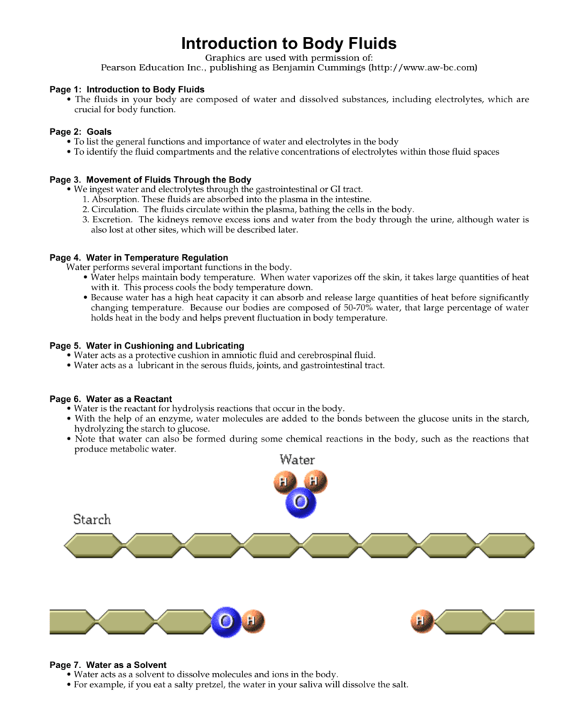 Examples of electrolytes in body fluids