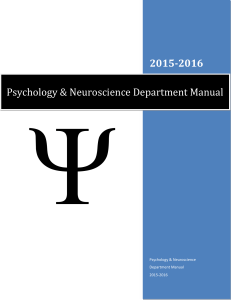 Psychology & Neuroscience Department Manual