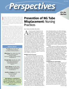 Prevention of NG Tube Misplacement: Nursing