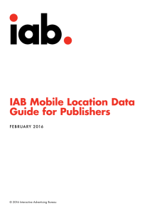 IAB Mobile Location Data Guide for Publishers