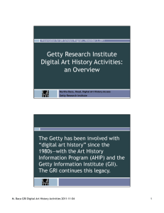 Digital Art History at the Getty Research Institute