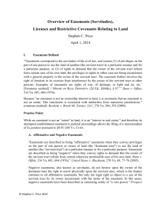 Overview of Easements (Servitudes)