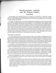 World-systems analysis and the Roman empire