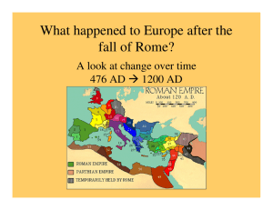 What happened to Europe after the fall of Rome?