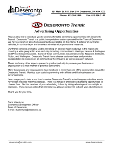 Transit Ad Package - Town of Deseronto