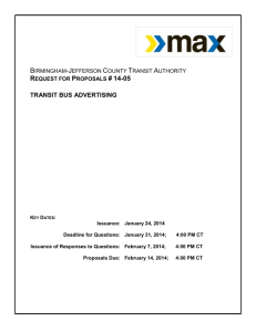 RFP# 14-05 Bus Advertising