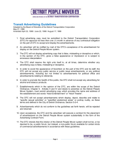 Transit Advertising Guidelines