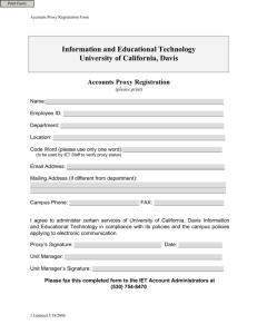 Information and Educational Technology University of California, Davis